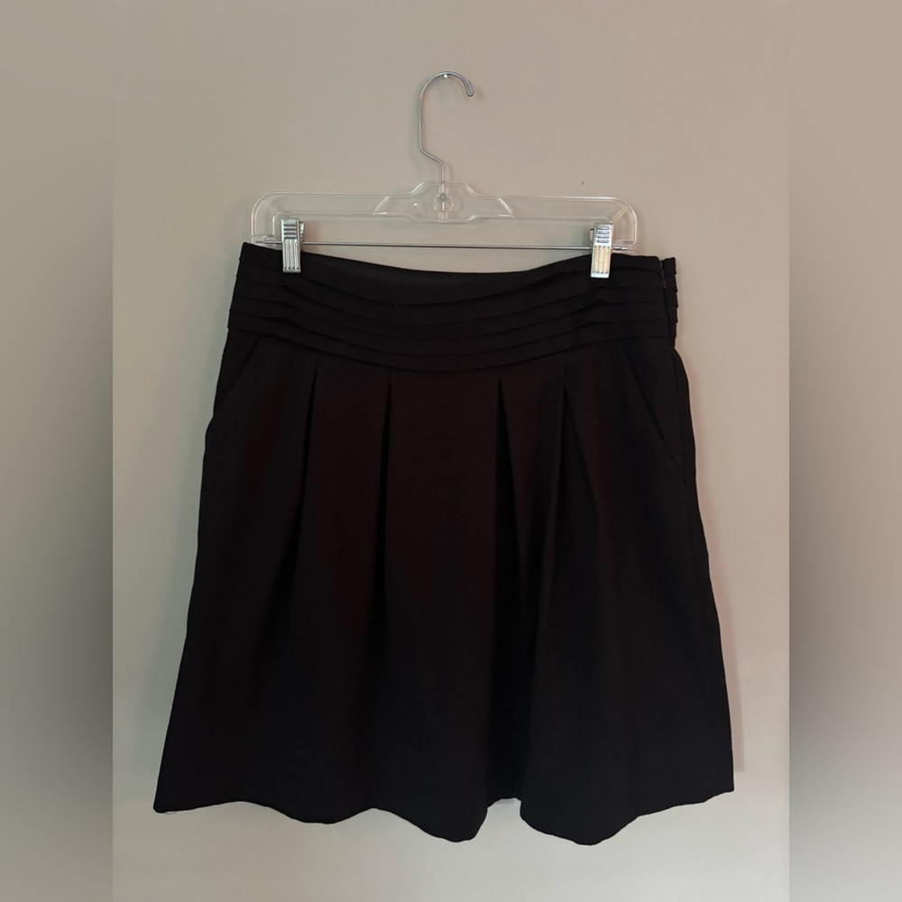 Tuxedo-Inspired A-Line Skirt WITH POCKETS